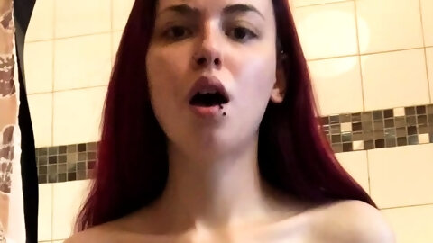 Skinny pierced amateur redhead rough...